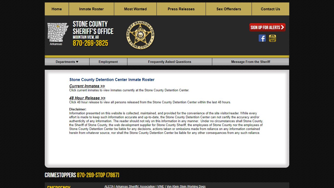 Roster Choose - Stone County Sheriff AR